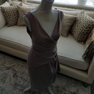 NWT Anne Klein V-Neck Draped Dress Sz 2